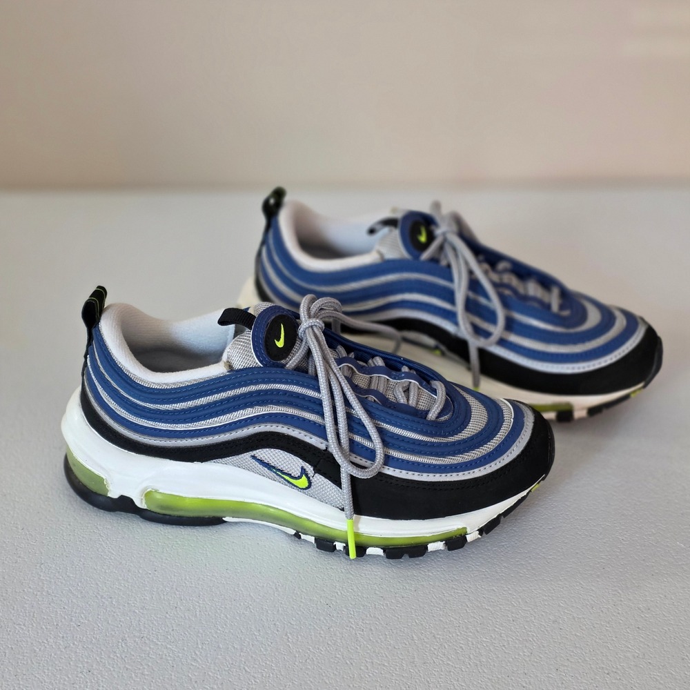 Nike Air Max 97‎ Sneakers Women 6 Blue Atlantic Blue Voltage Yellow DQ9131-400